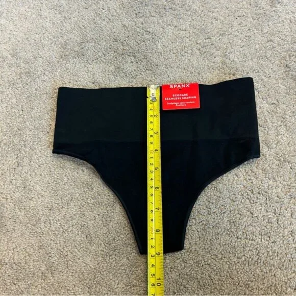 Spanx Ecocare thong black underwear panties Sz XS NWT - Picture 4 of 11